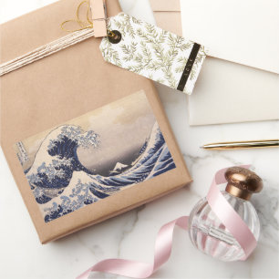 Grote golf voor de kust van Kanagawa door Hokusai Rechthoekige Sticker
