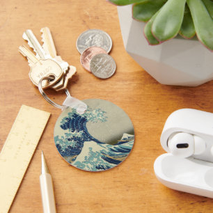 Grote golf voor de kust van Kanagawa door Hokusai Sleutelhanger
