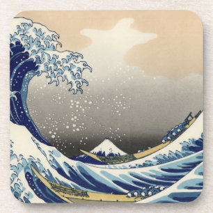 Grote Golf voor Kanagawa & Mount Fuji Japanse Zee Bier Onderzetter