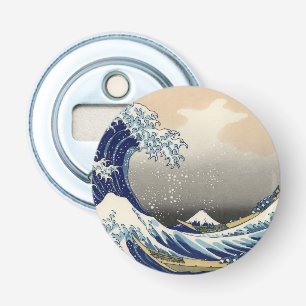 Grote Golf voor Kanagawa & Mount Fuji Japanse Zee Button Flesopener