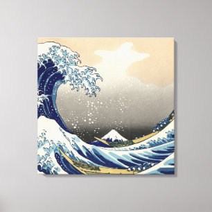 Grote Golf voor Kanagawa & Mount Fuji Japanse Zee Canvas Afdruk