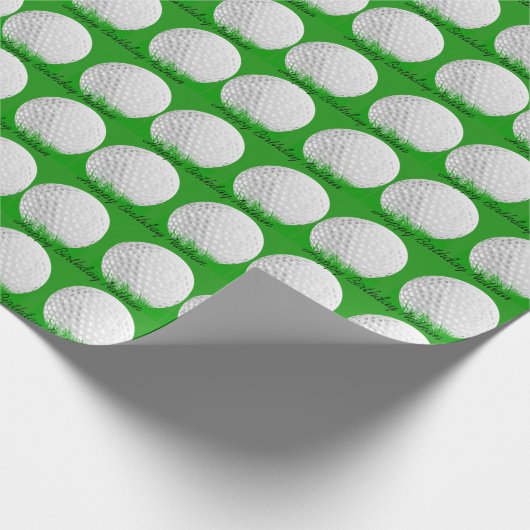 Grote Golfballen in gras Cadeaupapier (Hoek)