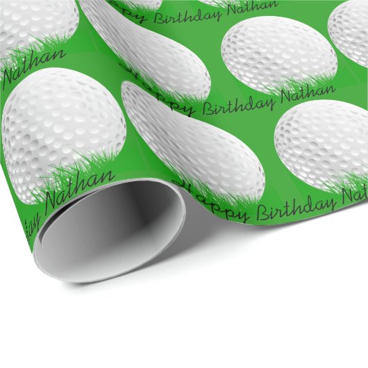 Grote Golfballen in gras Cadeaupapier (Rol Hoek)