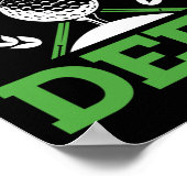Grote golfgolfer fan golf toernooi dag  poster (Hoek)