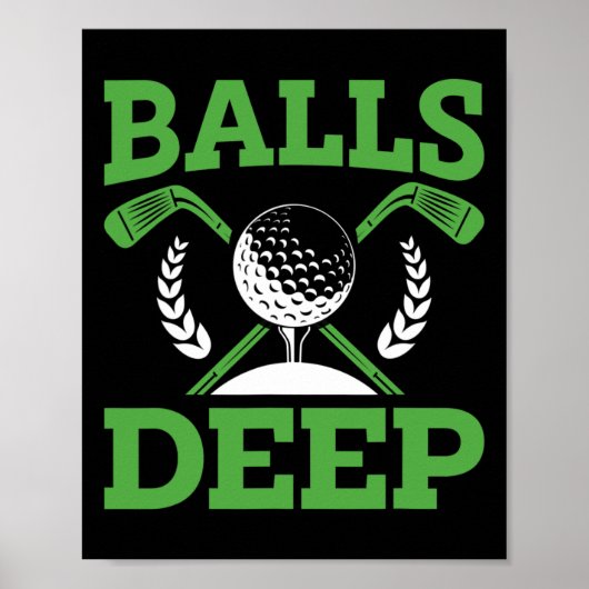 Grote golfgolfer fan golf toernooi dag  poster (Voorkant)