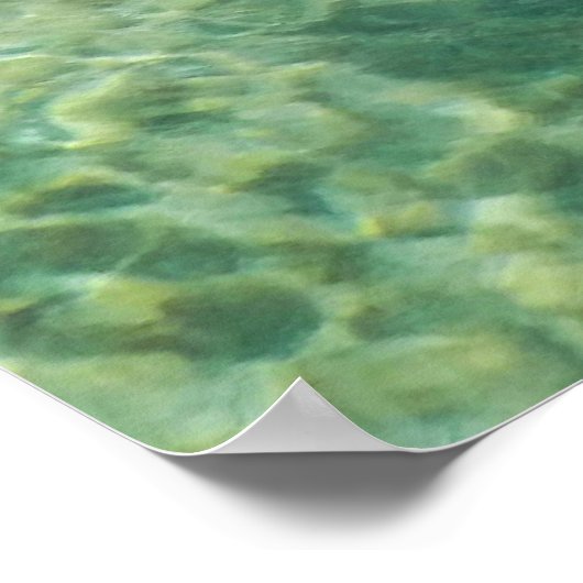 Grote golfslag in de Stille Oceaan Poster (Hoek)