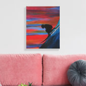 Grote golven canvas afdruk (Insitu (Woonkamer))