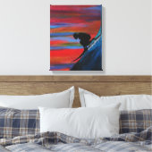 Grote golven canvas afdruk (Insitu (Slaapkamer))