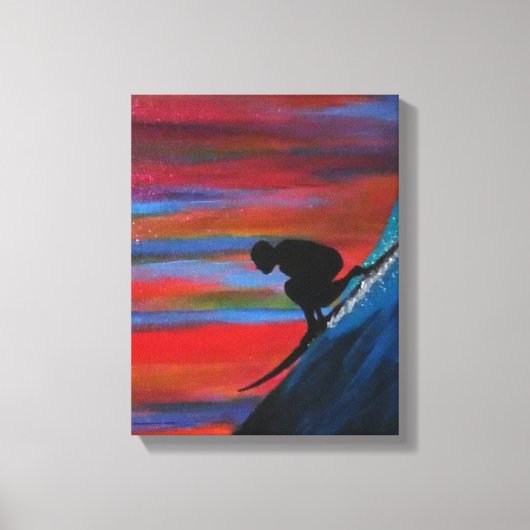 Grote golven canvas afdruk (Voorkant)