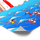Grote golven en scheepswrakken. poster (Hoek)