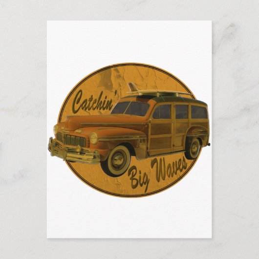 grote golven in het bos briefkaart (Voorkant)