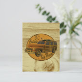 grote golven in het hout briefkaart (Staand voorkant)