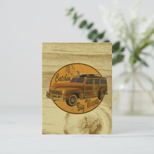 grote golven in het hout briefkaart (Staand voorkant)