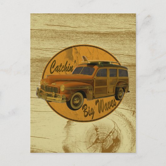 grote golven in het hout briefkaart (Voorkant)