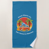 Grote golven op de stranden van San Clemente - Sur Strandlaken (Voorkant)