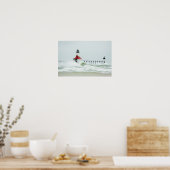 Grote golven op het Poster van het meer van Michig (Keuken)