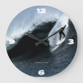 Grote golven surfer grote wandklok (Voorkant)