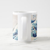 Grote golven van Kanagawa Hokusai Fine Art Grote Koffiekop (Achterkant)