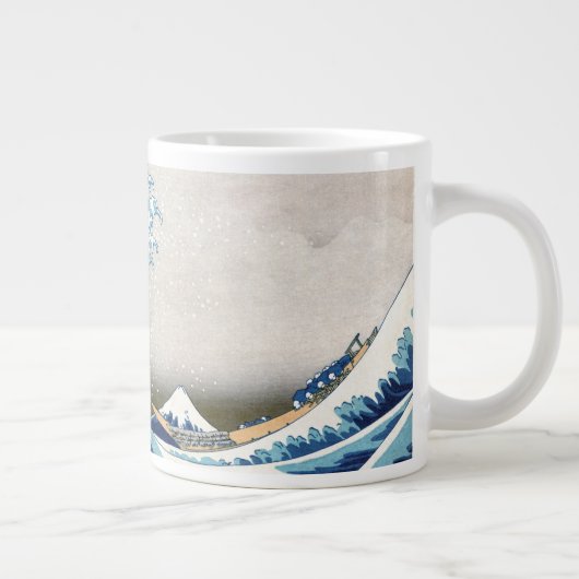 Grote golven van Kanagawa Hokusai Fine Art Grote Koffiekop (Rechts)
