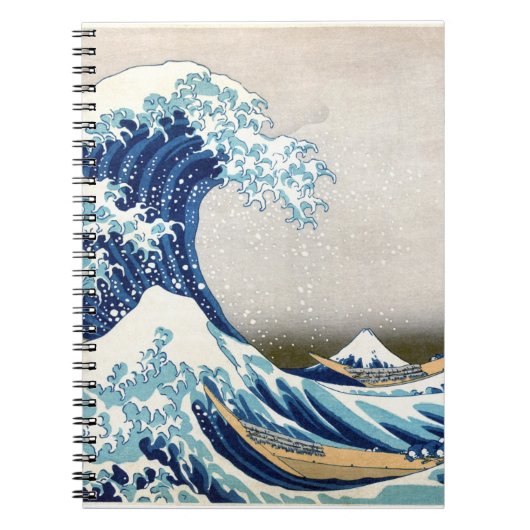 Grote golven van Kanagawa Hokusai Fine Art Notitieboek (Voorkant)