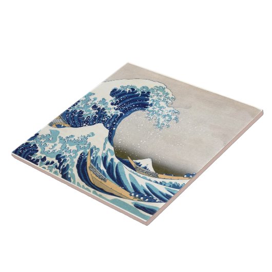 Grote golven van Kanagawa Hokusai Fine Art Tegeltje (Zijkant)