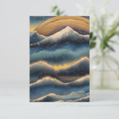 Grote golven van kanagawa  schilderen, golf bedankkaart (Staand voorkant)