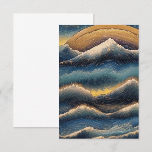 Grote golven van kanagawa  schilderen, golf bedankkaart (Voorkant / Achterkant)