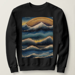 Grote golven van kanagawa vintage schilderij, golf trui