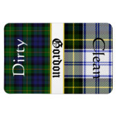 Grote Gordon Tartan Plaid Vaatwasser Magnet Magneet (Horizontaal)
