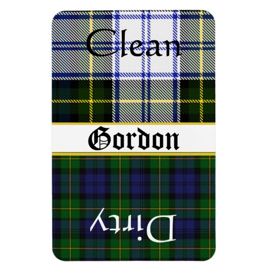 Grote Gordon Tartan Plaid Vaatwasser Magnet Magneet (Verticaal)