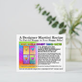 Grote Gorilla Kokosnoot Banaan Martini Recept Post Briefkaart (Staand voorkant)