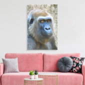 Grote Gorilla Wrapped Canvas! Canvas Afdruk (Insitu (Woonkamer))