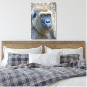 Grote Gorilla Wrapped Canvas! Canvas Afdruk (Insitu (Slaapkamer))