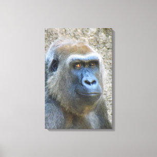 Grote Gorilla Wrapped Canvas! Canvas Afdruk