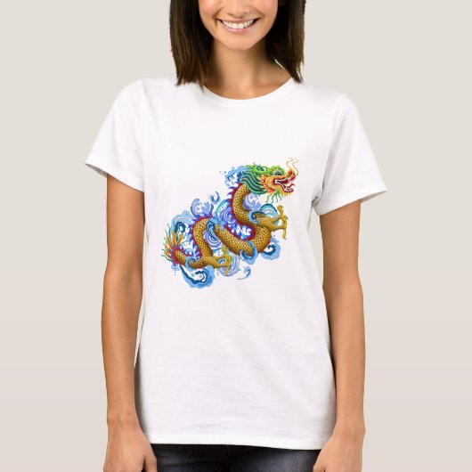 Grote gouddraak met waterspiegel t-shirt (Voorkant)