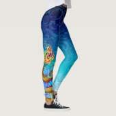 Grote gouddraak op rondzwemwater leggings (Rechts)