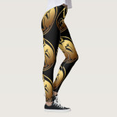 Grote Gouden Aap Chinees Jaar Zodiac Verjaardag L Leggings (Rechts)