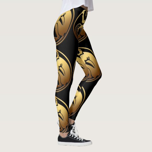 Grote Gouden Aap Chinees Jaar Zodiac Verjaardag L Leggings (Rechts)