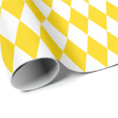 Grote gouden geel en witte Harlequin Cadeaupapier (Rol Hoek)