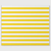 Grote gouden Gele en Witte Stripes Cadeaupapier (Vlak)