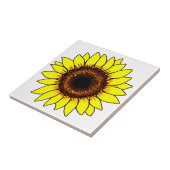 Grote gouden gele zonnebloem tegeltje (Zijkant)