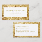 Grote gouden glitter Beauty Salon Visitekaartje (Voorkant / Achterkant)
