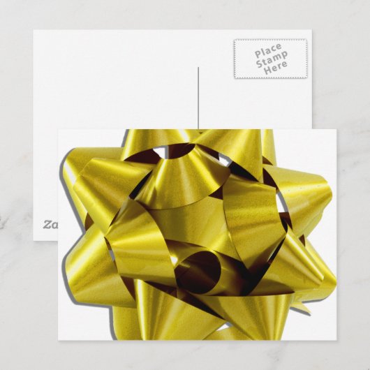 Grote gouden kerstboog feestdagenkaart (Voorkant / Achterkant)