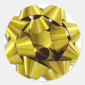 Grote gouden kerstboog ronde sticker (Voorkant)