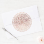 Grote gouden kerstfeestdag-ronde Sticker (Envelop)