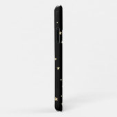 Grote gouden sterren op zwart, witte scriptnaam Case-Mate iPhone case (Achterkant/rechts)