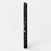 Grote gouden sterren op zwart, witte scriptnaam Case-Mate iPhone case (Achterkant/links)