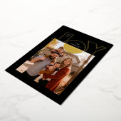 Grote Gouden Vreugde Met Modern Design Folie Feestdagenkaart (Gedraaid)