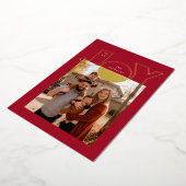 Grote gouden vreugde met modern design folie feestdagenkaart (Gedraaid)