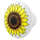 Grote gouden zonnebloem keramische knop (Rechts)